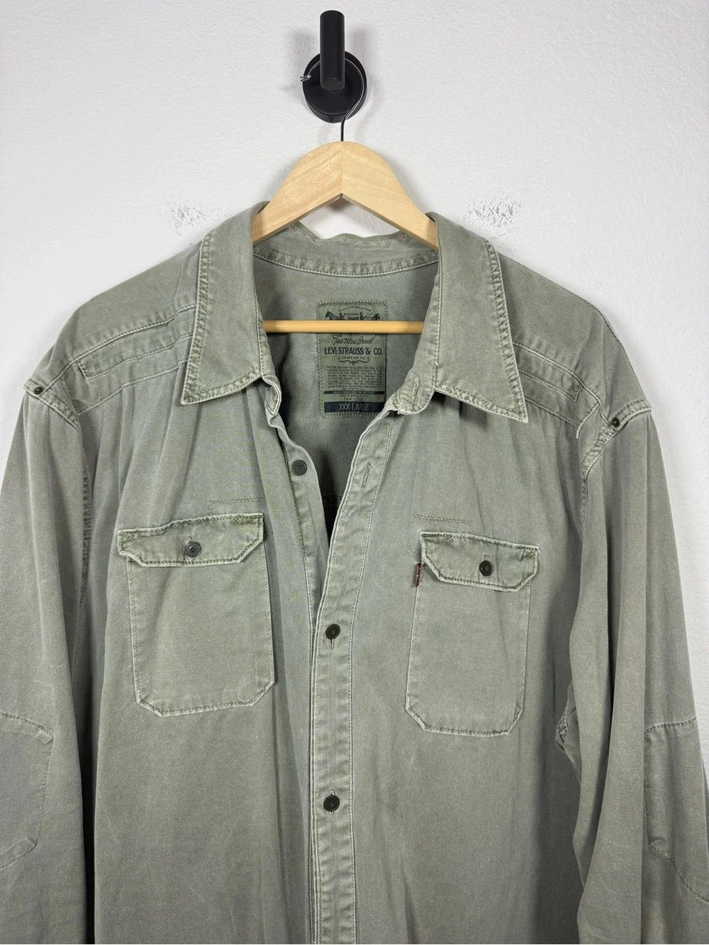 Levi’s Green Cotton Oversized Utility Shacket Button Down Men’s XXXL - Picture 4 of 10